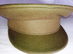 Belgian Peaked Uniform Cap  Wool Like GB / US WWII Officer (Dads Army) Type 