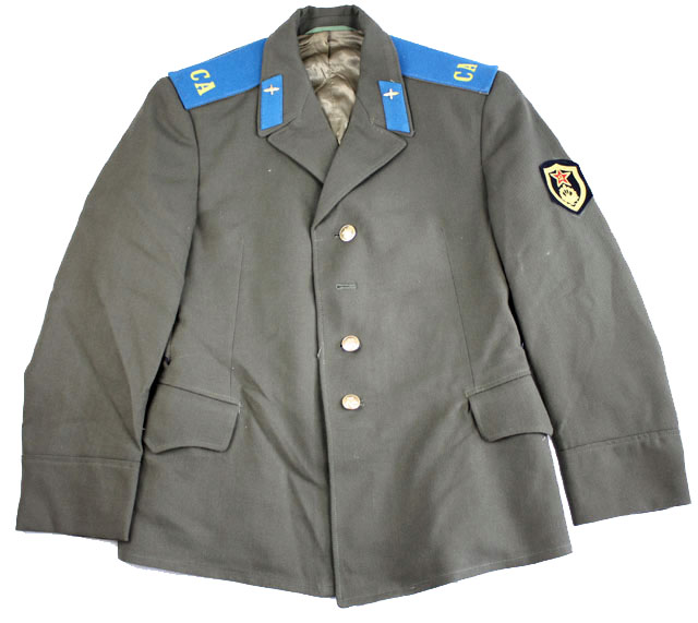 Russian (Badged) Uniform Jacket  Wool Mix with Standard Wing Collar & Gold Coloured Buttons & Waist Pockets 