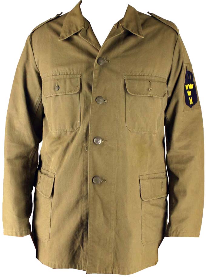 Swedish Cotton Jacket  3 Crown Buttons (Badged) 