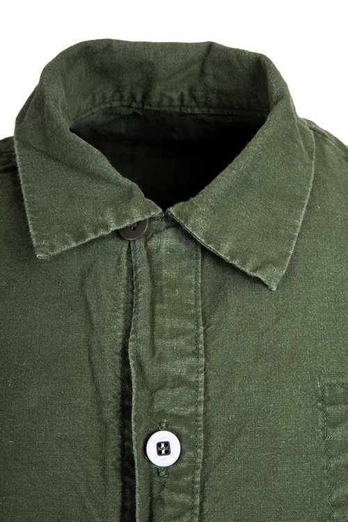 Swedish Army Shirt  Cotton Long Sleeve 3 Button Collar 