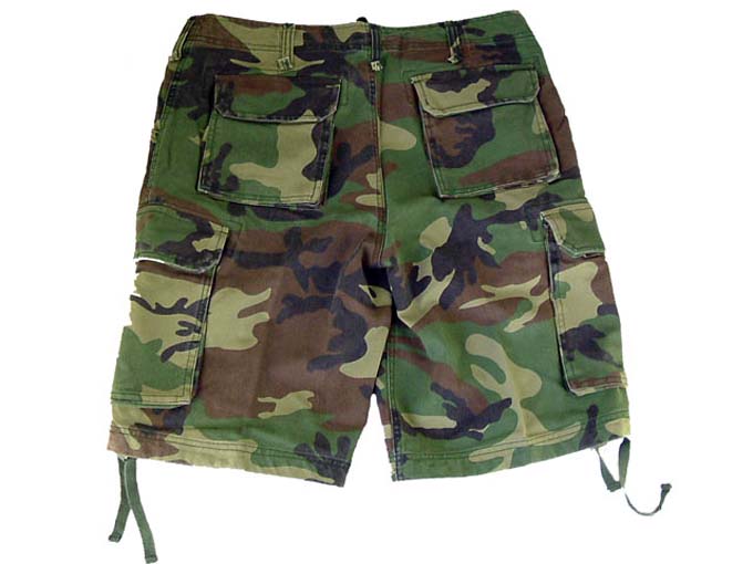 Army Camouflage Combat Shorts  Knee Length Heavyweight Material 