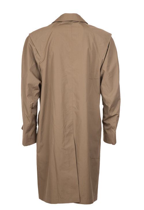 Mens Overcoat Rainmac  Single Breasted Leather Buttons 
