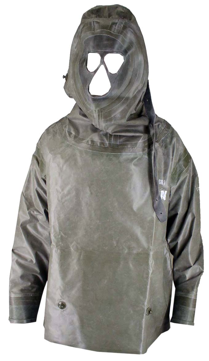 German NBC Smock  Rubber Full Hood with Eye & Nose Holes 