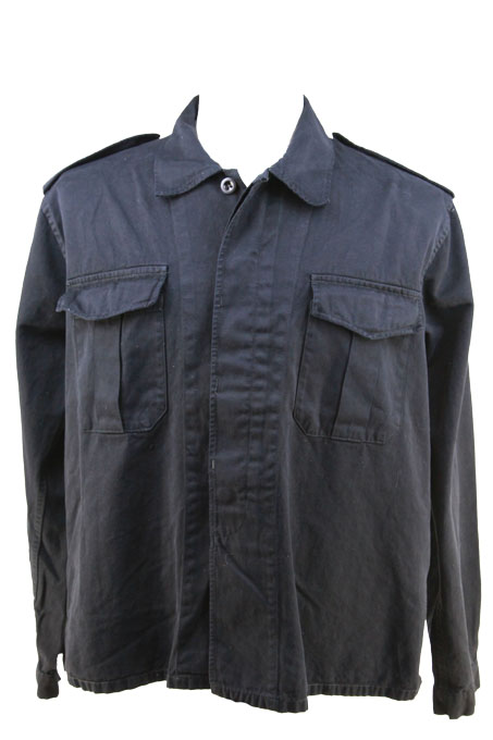 Vintage 100% Cotton Epaulette Shirt  Long Sleeve Button Close Breast Pockets 