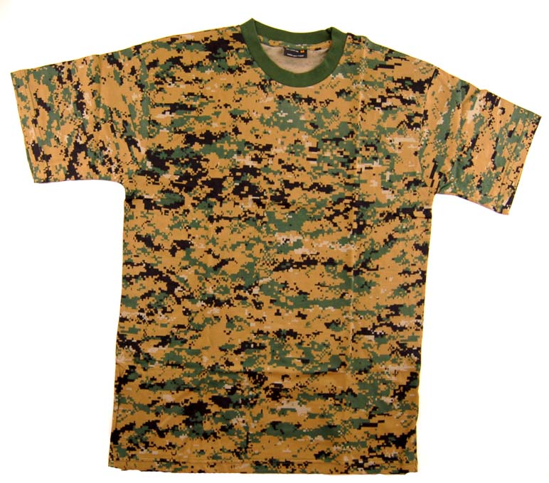 Short Sleeve Military TShirt  Round Neck Tee 