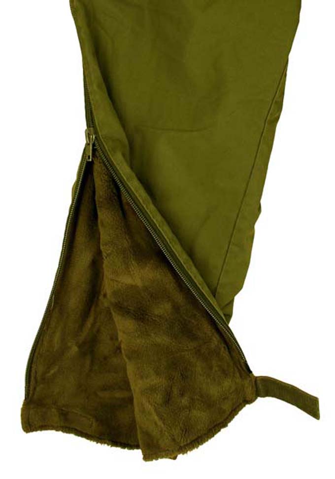 German Overtrousers  Fleece Lined Full length Zips 
